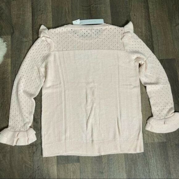 One Grey Day Light Pink Long Sleeve Sweater Size M $198 - Picture 8 of 8